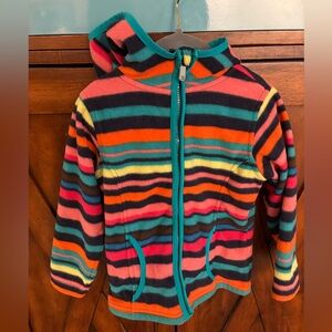 Lands' End Multicolor Fleece Jacket